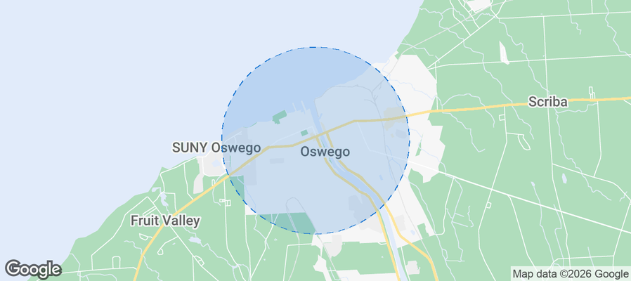 Oswego Airbnb map